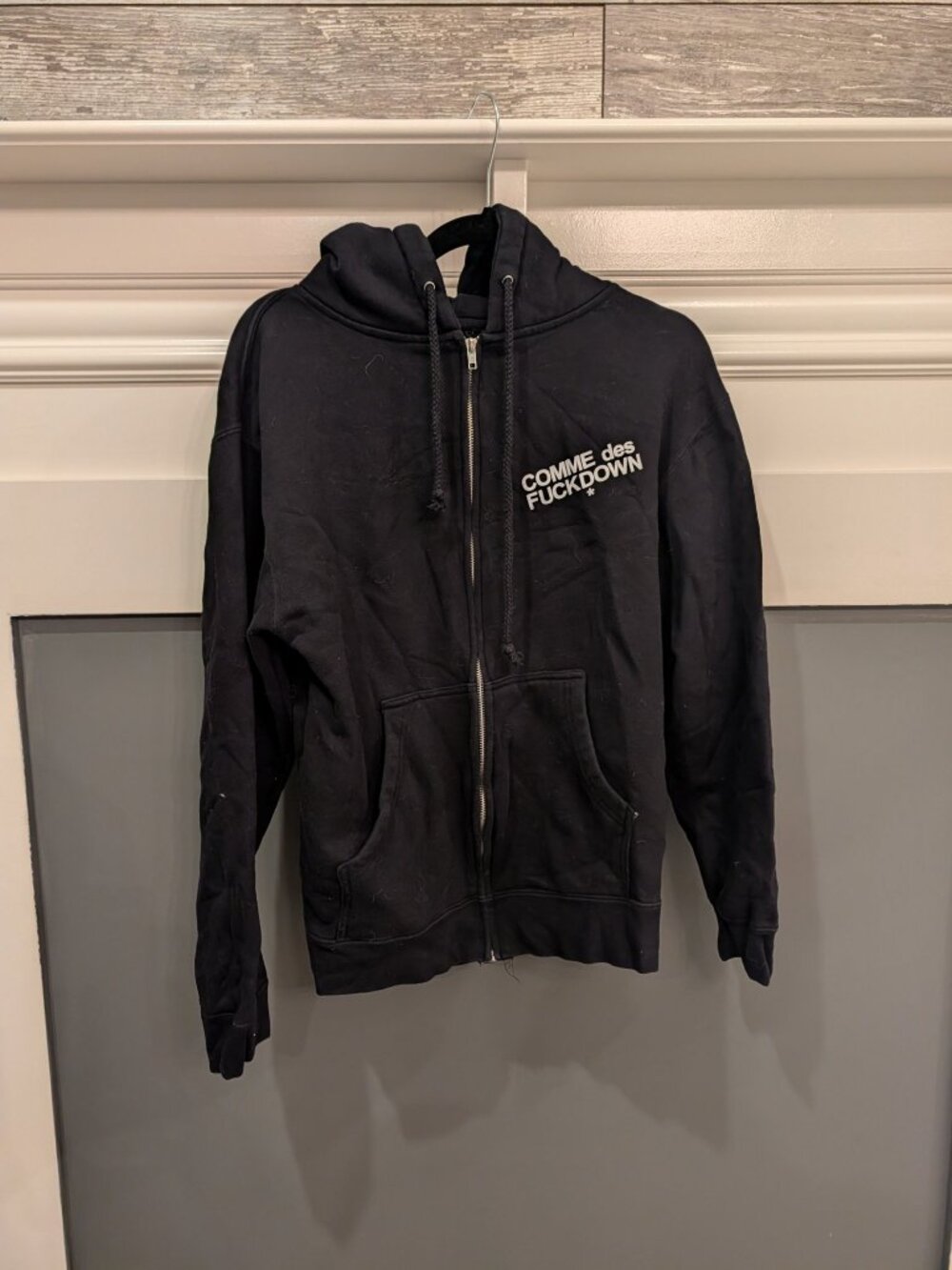 The Cut Black Zip Hoodie Size S